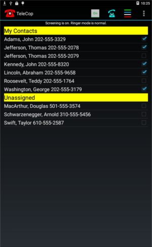 Expanded view FreneTec TeleCop Home Screen 1