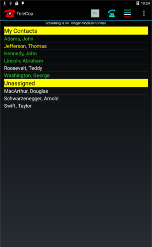 Compact view FreneTec TeleCop Home Screen 2